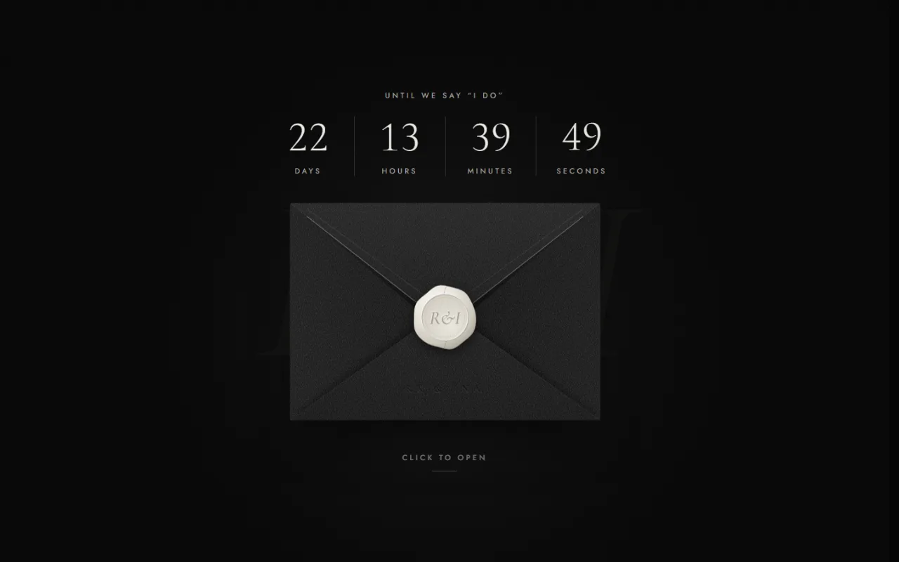 Cinematic Wedding Invitation Website — envelope 3